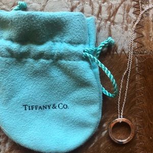 Never worn Tiffany open circle pendant
